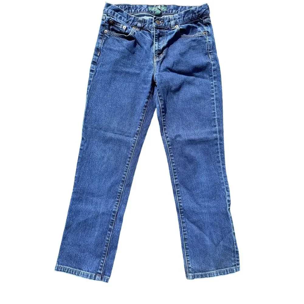 Lauren Jeans Co. LRL High Rise Straight Jeans Denim Womens Size‎ 4